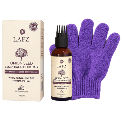 Lafz Onion Seed Essential Oil for Hair( Free Bath Gloves) image