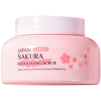 Laikou Japan Sakura Exfoliating Scrub Face Body Scrub Exfoliating Dead Skin Deep Cleansing 100g -326829597 image