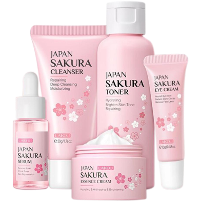 Laikou Japan Sakura Skin Care Set - 5pcs image