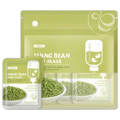Laikou Mung Bean Mud Mask 5gm - 12pcs image