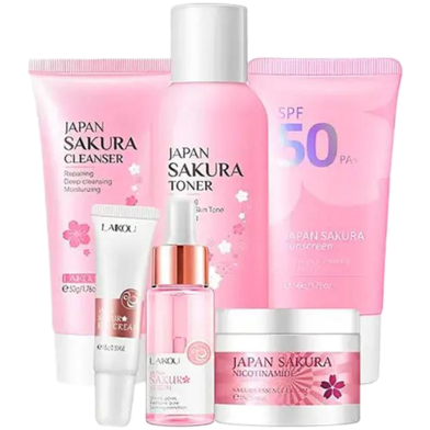 Laikou Sakura Face Serum And Eye Cream Combo Set image