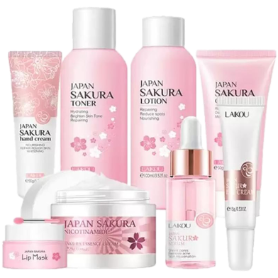Laikou Sakura Skin Care Combo - 8PCS Set image