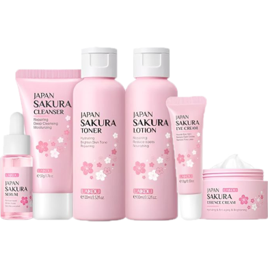 Laikou Sakura Skin Care Combo – 6 PCS Set image