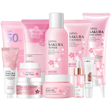 Laikou Sakura Skin Care Set COMBO-12 Pcs Sets image