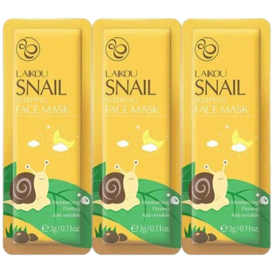 Laikou Snail Sleeping Mask 5 gm - 3 pcs image