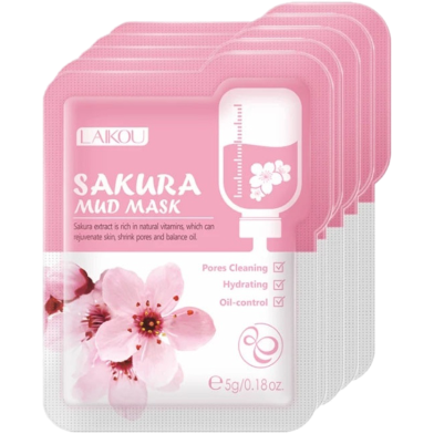 Laiku Sakura Mud Mask - 5 gm 5 Pcs image