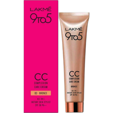 Lakme 9 To 5 CC Complexion Care Cream SPF 30 PA Plus Plus (Bronze) image