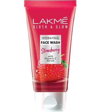 Lakme Blush And Glow Strawberry Gel Face Wash 100 ml With Vitamin C Serum image