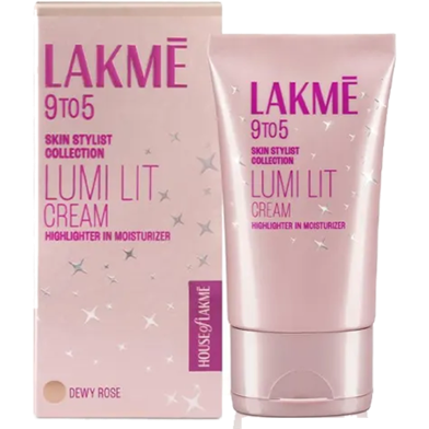 Lakme Lumi Cream Dewy Rose 30 gm Face cream With Moisturizer Plus Highlighter, Enriched With Niacinamide And Hyaluronic Acid image