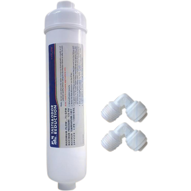 Lan Shan Test And Odor Reduction Cartridge Large For Any Water Purifier With 2 Pcs Elbow Connectors image