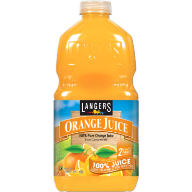 Langers 100 percentage Pure Orange Juice 1.89 Ltr image