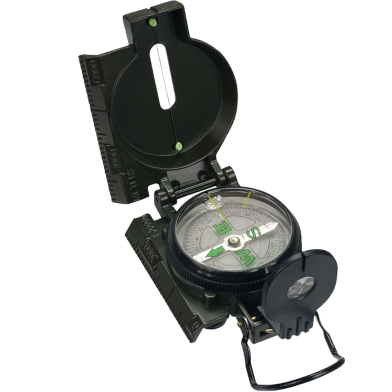 Lansagtic Compass Multifunctional Metal Measure Distance Calculator for Hiking Camping Backing (Any Colour). image