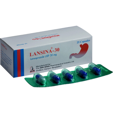 Lansina 30 mg Capsule 10's Strip image