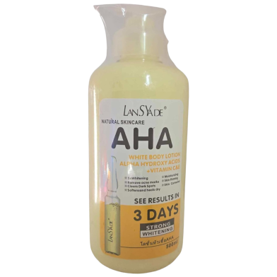 Lansyade Aha Body Lotion 500 ml With Vitamin C And Hyaluronic Acid image