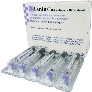 Lantus Cartridge 100IU/ml Cartridge 3 ml cartridge 5's pack image