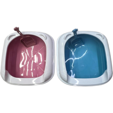 Large Size Cat Litter Box With Scoop | Cat Ear Shape image