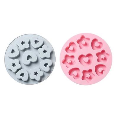 Large Star Heart Design Silicon Cake Chocolate Jelly Mold image
