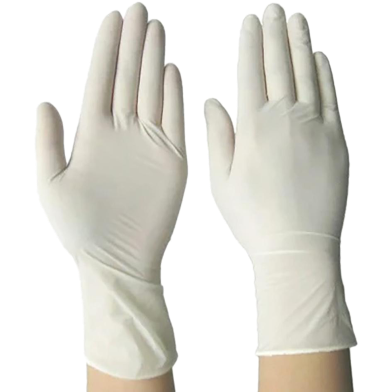 Latex Rubber Gloves Disposable 100PCS Portable Universal Medical Examination Hygiene Latex Gloves Rubber Gloves - NF Surgical image