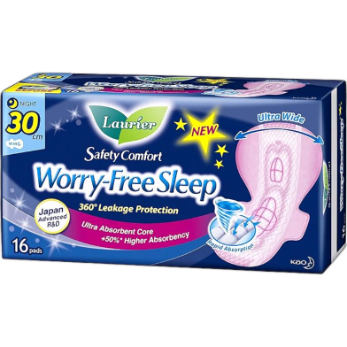Laurier Sanitary Napkin Night Safe Wing-16 pcs image