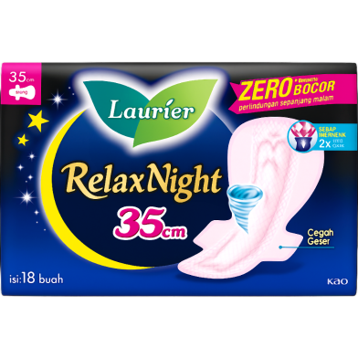 Laurier Sanitary Napkin Relax night Wing-18 pcs image