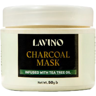 Lavino Charcoal Mask Infused With Tea Tree Oil -50 gm image