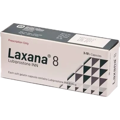 Laxana 8 mg Capsule 10's Strip image