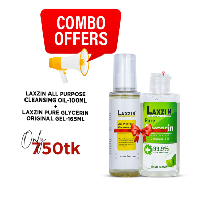 Laxzin All Purpose Cleansing Oil 100ml And Laxzin Pure Glycerin Original Gel 165ml Combo Offer image