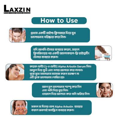 Laxzin Alpha Arbutin 02 percent With Hyaluronic Acid Serum-30ml Slide 4