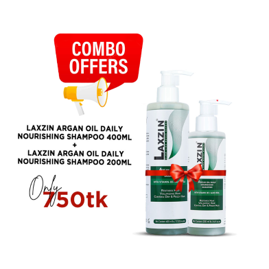 Laxzin Argan Oil Daily Nourishing Shampoo 400ml And Laxzin Argan Oil Daily Nourishing Shampoo 200ml Combo Offer image
