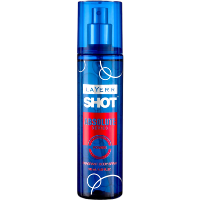 Layer'R Shot Absolute Series Power Long Lasting Fragrance Perfume Body Spray For Men 135ml image