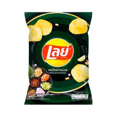 Lays Mieng Kam Krob Ros Flavor Flat Potato Chips 48 gm image