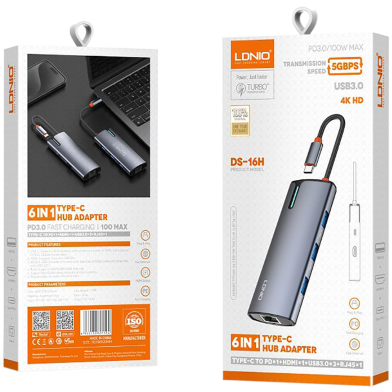 Ldnio 6 In 1 USB C Docking Station image