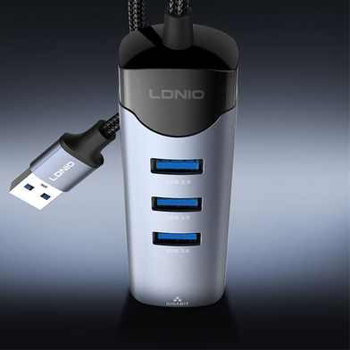 Ldnio Ds-144u USB-a to 3USB-a RJ45x1 Network Data Transmission Docking Station Hub Slide 5