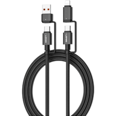 Ldnio LC16 65W 4-in-1 Fast Charging Cable USB-C Lighting to USB-A USB-C 1.2M image