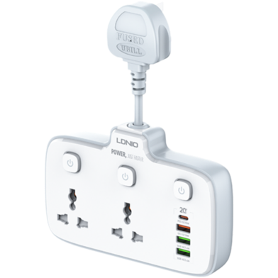 Ldnio SC2413 PD And QC3.0 2 Universal Outlets Power Socket image
