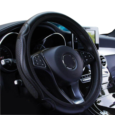 Leather Universal Car Steering-Wheel Cover image