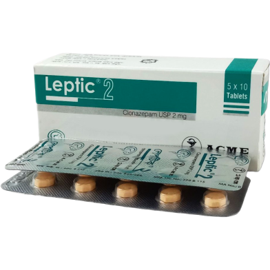 Leptic 2 mg Tablet 10's Strip image