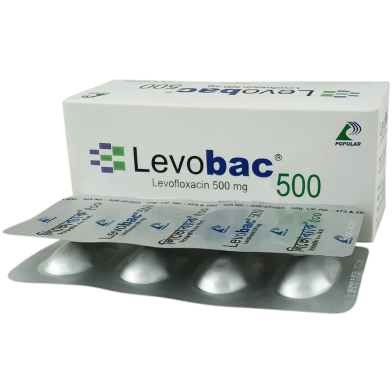 Levobac 500mg Tablet 4's Strip image