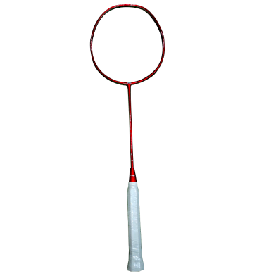 Li-Ning Xiphos X1 Badminton Racket With String - Red And Ash image