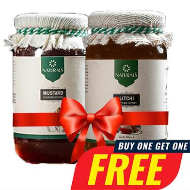 Naturals Litchi Flower Honey (লিচু ফুলের মধু) - 500 gm (BUY 1 GET 1 Mustard Flower Honey FREE - 250 gm) image