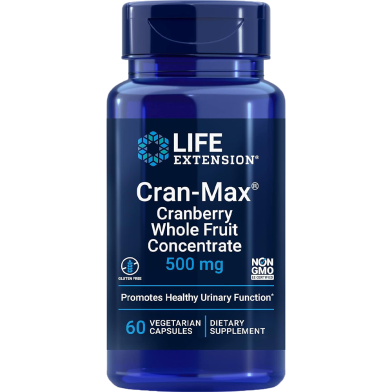 Life Extension Optimized Cran-Max Cranberry Whole Fruit Concentrate 500 mg 60 Veg Capsules image