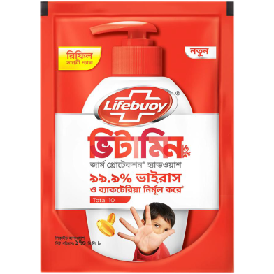 Lifebuoy Handwash (Soap) Total Refill 170ml image