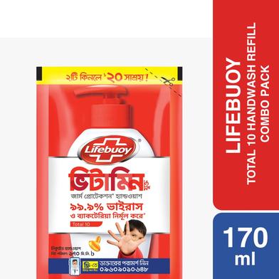 Lifebuoy Handwash (Soap) Total Refill 170ml (Combo Pack) image