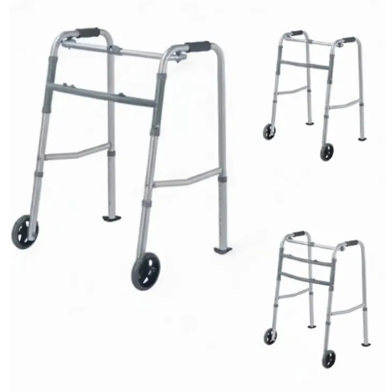 Light Weight Height Adjustable Foldable Walker For Old Age people Patients Men Women And Adults image