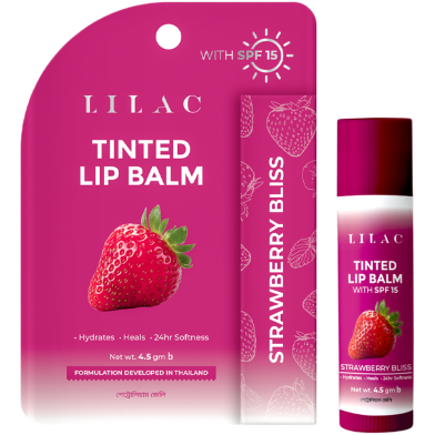 Lilac Tinted Lipbalm With SPF 15 - Strawberry Bliss image
