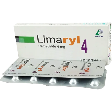 Limaryl 4 mg Tablet 10's Strip image