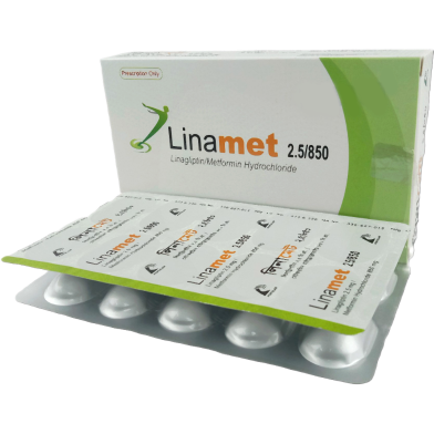 Linamet 2.5 mg 850 mg Tablet 10's Strip image