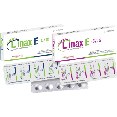 Linax-E 25 mg, 5 mg Tablet 10's Strip image
