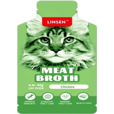 Linsen Cat Meat Beoth Food - Chicken For All Age Cats 45g | Cat Wet Food image