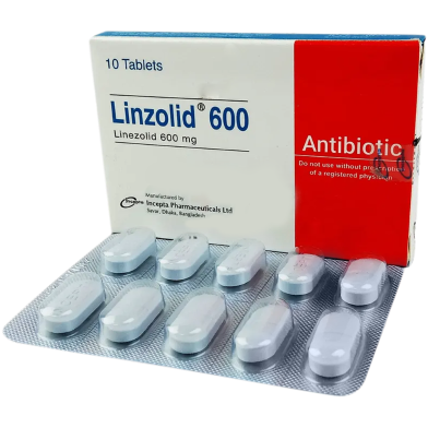 Linzolid 600 mg Tablet 10's Strip image